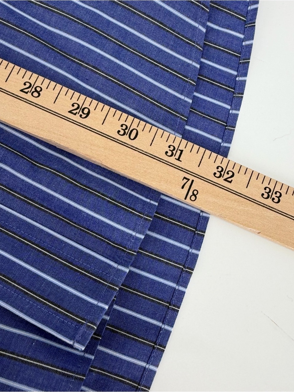 Chaps Blue & Gold Multi-Stripe Wrinkle-Free Shirt L Ivy League GrandpaCore - Picture 8 of 9
